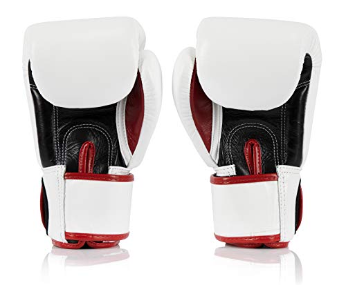 Fairtex BGV1 White/Black/Red Muay Thai Boxing Glove